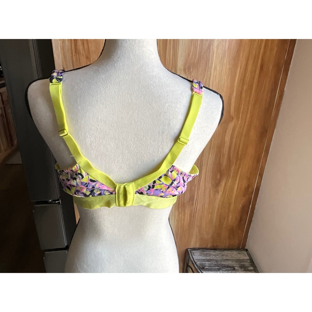 Cacique Balconette Bra Set 40D Boost Neon Floral & Lightly Lined Leopard Print - Picture 3 of 9